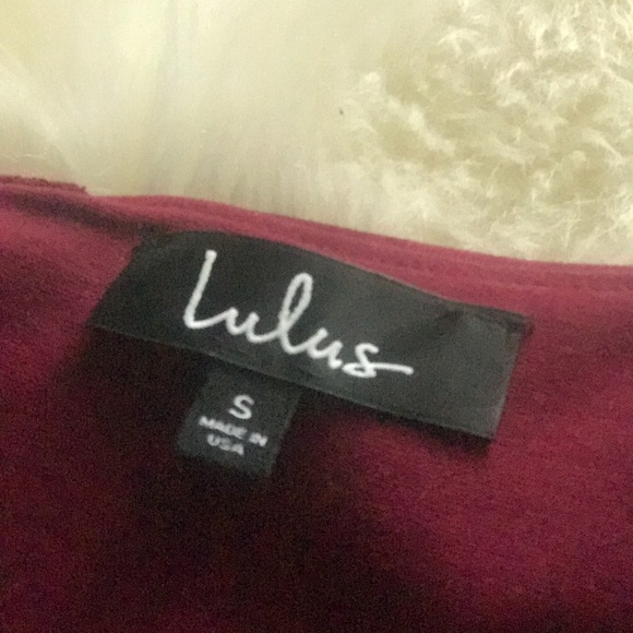 Lulu’s Burgundy Red Off the Shoulder Dress - Picture 4 of 4